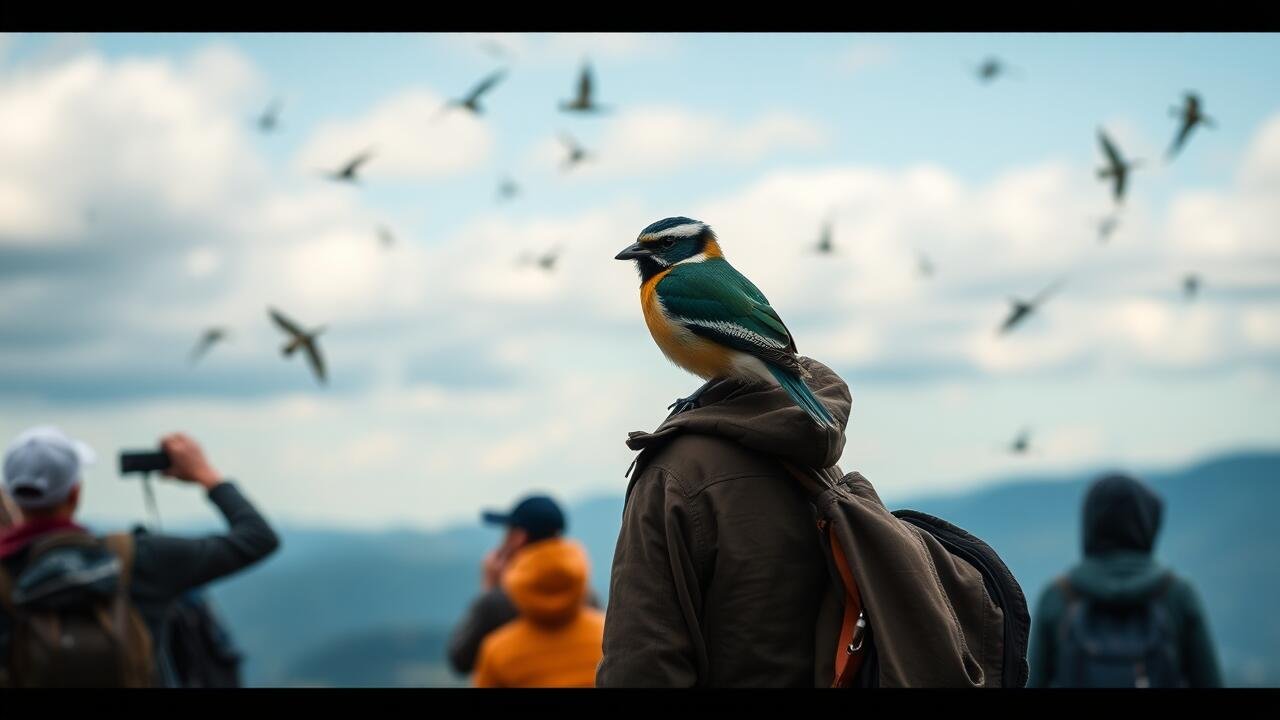 people birdwatching