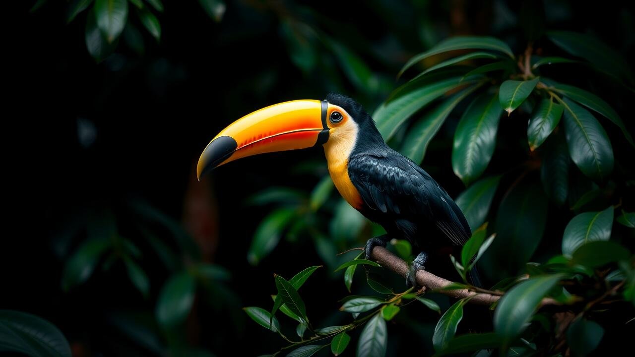 Tucan bird in jungle