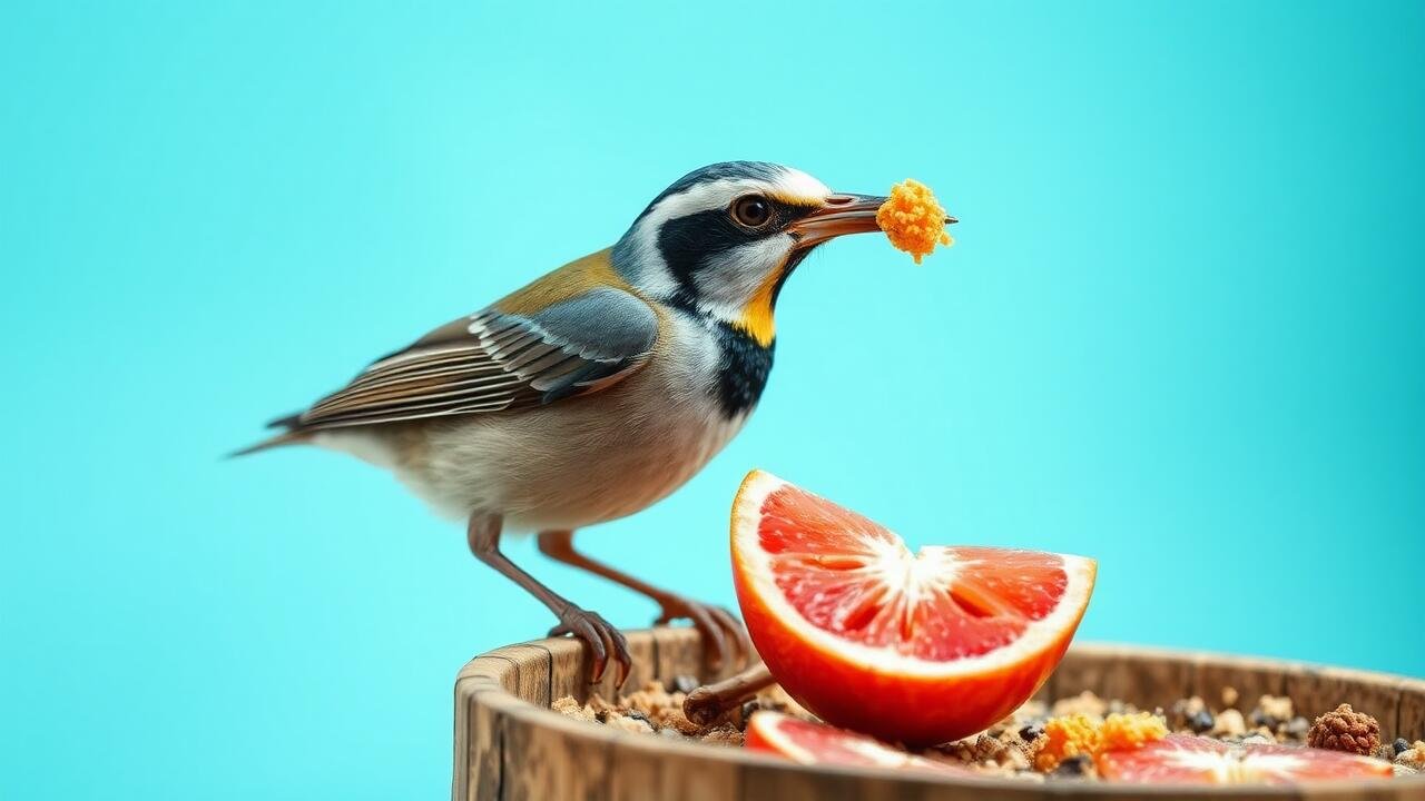 summertime birds eating