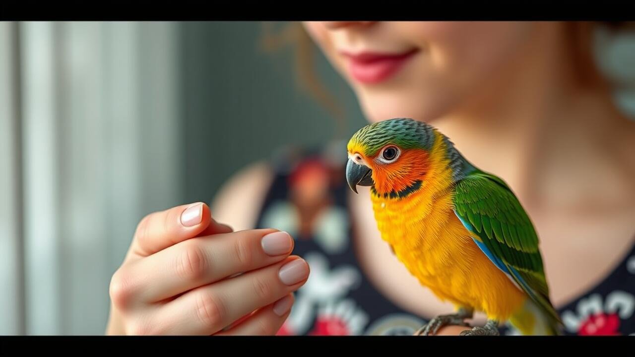 How to get bird used to being petted